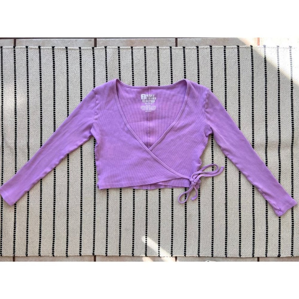 Big Bud Press Lilac Wrap Top size 2